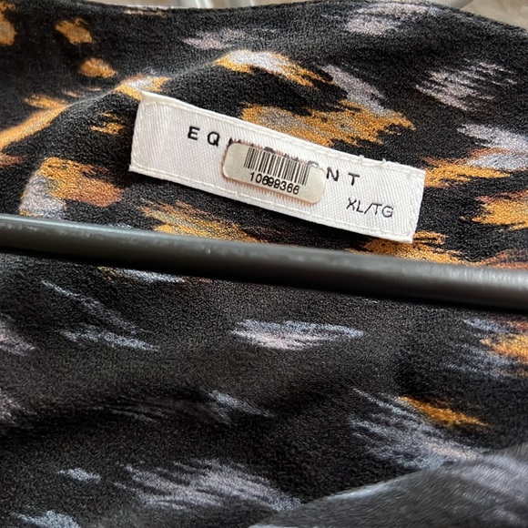 Equipment Black and Gold Patterned Dress - Picture 5 of 5